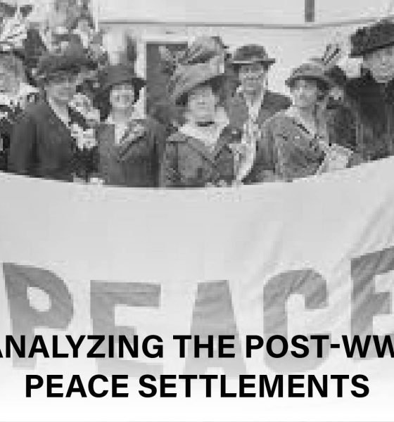 World leaders signing post-WWI peace treaties that reshaped borders and fueled future global debates