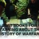 Stack of top military history books covering famous battles, strategies, and the evolution of warfare