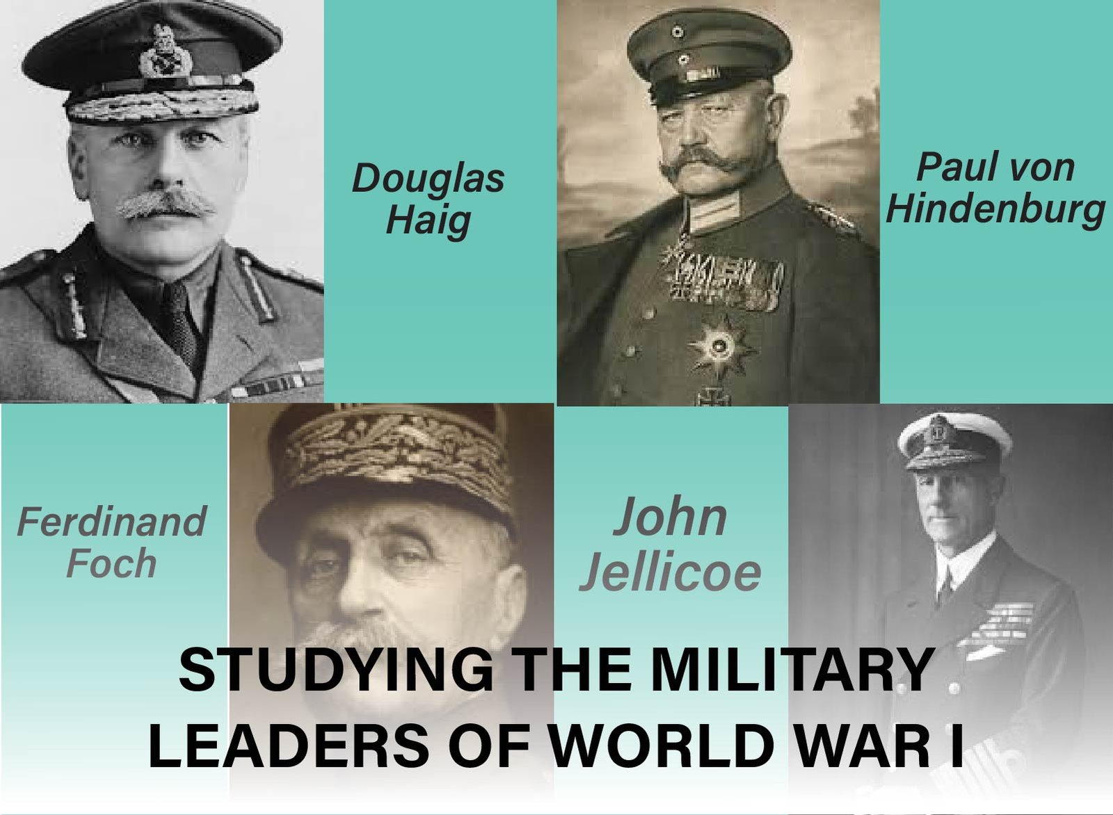 World War I military leaders planning strategies that shaped battles and influenced global history